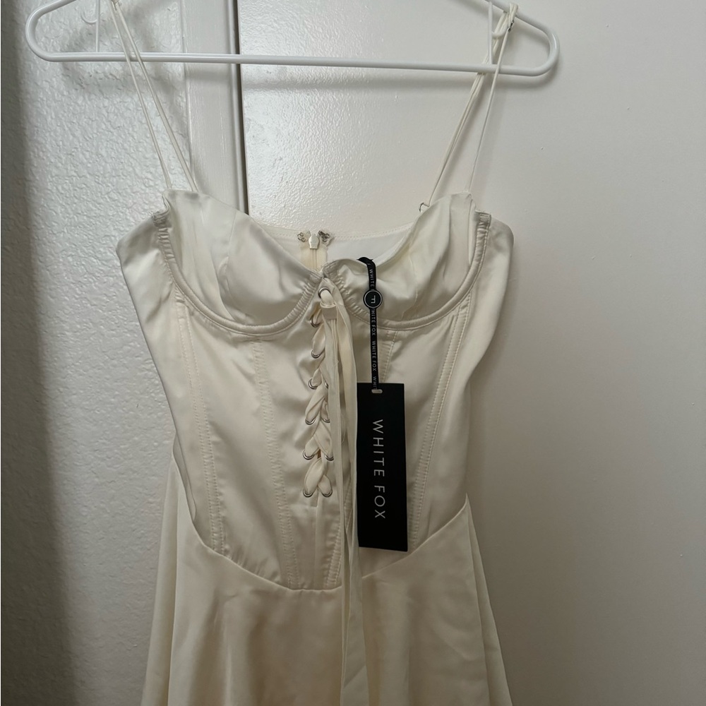 White Fox Boutique Cream Mini dress Small NWT
